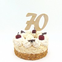 Tortenstecker Zahl 70 für das Geburtstagskind, Cake Topper
