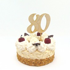 Tortenstecker Zahl 80 für das Geburtstagskind, Cake Topper