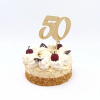 Geburtstag Tortenstecker Zahl 50, Cake Topper Sahnetorte
