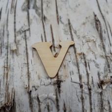 CB Holzbuchstabe breite Form "V"
