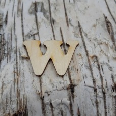 CB Holzbuchstabe breite Form "W"