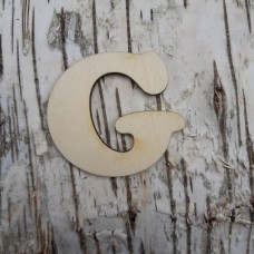Holzbuchstabe CB 5 cm, breite Form "G"
