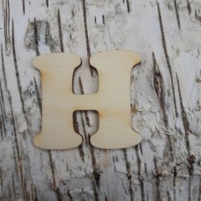 Holzbuchstabe CB 5 cm, breite Form "H"