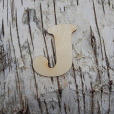 Holzbuchstabe CB 5 cm, breite Form "J"