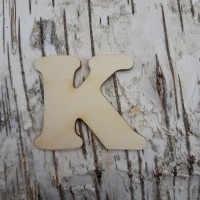 Holzbuchstabe CB 5 cm, breite Form "K"