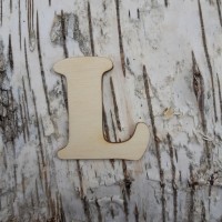Holzbuchstabe CB 5 cm, breite Form "L"