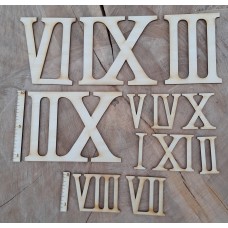 Römische Ziffern 5 cm und 10 cm für Uhr mit großen und kleinen Zahlen