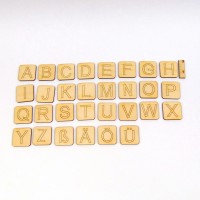 ABC Lernhilfe Alphabet 3 cm Plättchen für Schulanfänger 1Buchstabe