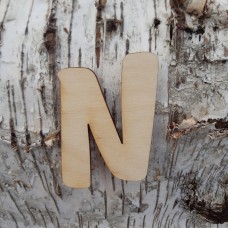 Holzbuchstabe "N" 8 cm