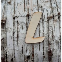 Holzbuchstabe großes "L" 50mm aus Naturholz