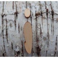 Holzbuchstabe kleines "j" 50mm aus Naturholz