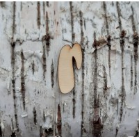 Holzbuchstabe kleines "r" 50mm aus Naturholz