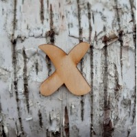 Holzbuchstabe kleines "x" 50mm aus Naturholz