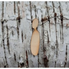 Holzbuchstabe kleines "i" 50mm aus Naturholz