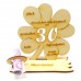 Kleeblatt mit Zahl 30, passend als Geldscheinhalter, z. B. zum Geburtstag oder zur Perlenhochzeit