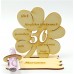 Geldgeschenk Kleeblatt 50. Geburtstag, Goldene Hochzeit, Firmenjubiläum, Jahrestag  11cm