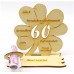 Geldgeschenk Kleeblatt 60. Geburtstag, Jubiläum, Jahrestag, Diamant Hochzeit 11cm