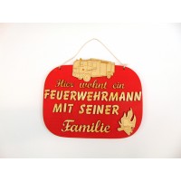 Hier wohnt ein Feuerwehrmann mit seiner Familie