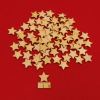 Sterne-Set 70 Stück 2 cm Deko Weihnachten Sternenhimmel Basteln Holz