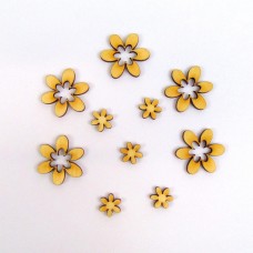 10er-Set Einfache Blume mit Blumenausschnitt 
