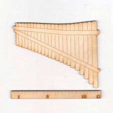 Panflöte 12 cm aus Holz filigran gearbeitet 