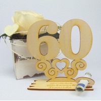  Zahl 60 Höhe 17cm  stehend