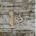 Notenschlüssel mit Bassschlüssel 3 cm 4 cm und 5 cm aus Holz