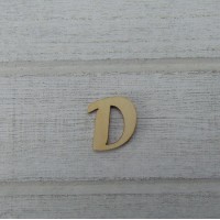 Holzbuchstabe in Forte "D" 21mm aus Naturholz