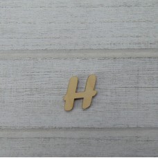 Holzbuchstabe Forte "H" 21mm aus Naturholz