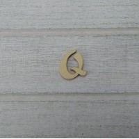 Holzbuchstabe Forte "Q" 21mm aus Naturholz