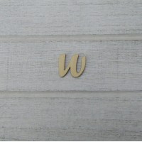 Holzbuchstabe Forte "W" 21mm aus Naturholz