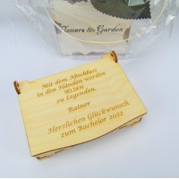 Geschenkbox Bachelor 95mm, personalisierbar