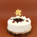 Cake Topper, Kuchenfigur Puzzle mit Gravur Mr. Mrs. Holz 11,5cm Hoch