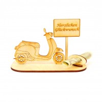 Roller City mit verschiedenen Ortsschildern Geld- und Gutscheingeschenk