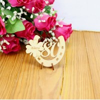 Hufeisen 80. Geburtstag, Jahrestag, Jubiläum, 80 mm 