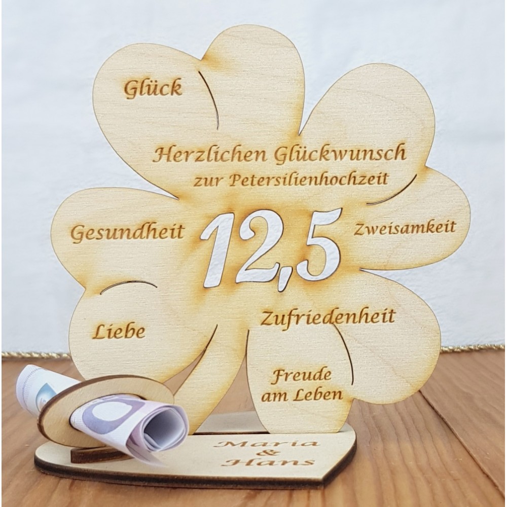Urkunde Zur Petersilienhochzeit (12,5 Jahre) – Personalisierbar Mit Namen & Datum, A4 Format, Geschenkidee!