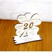 20. Geburtstag Geld-Gutschein-Geschenk - weißes Kleeblatt  mit Gravur eines Spruchs
