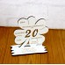 20. Geburtstag Geld-Gutschein-Geschenk - weißes Kleeblatt  mit Gravur eines Spruchs