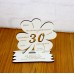 30. Geburtstag Geld-Gutschein-Geschenk -  Kleeblatt  weiß  mit Gravur "Ich wünsche ... "