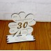 30. Geburtstag Geld-Gutschein-Geschenk - weißes Kleeblatt  mit Gravur eines Spruchs