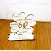 60. Geburtstag Geld-Gutschein-Geschenk -  Kleeblatt  weiß mit Gravur "Ich wünsche ... "