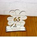 65. Geburtstag Geld-Gutschein-Geschenk -  Kleeblatt  weiß mit Gravur "Ich wünsche ... "