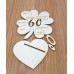 Diamanthochzeit Kleeblatt 60 - 11cm oder 16 cm Geld- Gutscheingeschenk mit Wunschgravur auf Herzunterplatte 