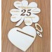 Silberhochzeit Geld-Gutscheingeschenk, 25 Jahre Kleeblatt 11 cm oder 16 cm
