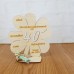 Geldgeschenk 40. Geburtstag Kleeblatt 11 cm oder 16 cm mit Wunschgravur auf Herzunterplatte