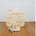 Geldgeschenk 50. Geburtstag Kleeblatt 16 cm Personalisiert