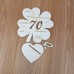 Geldgeschenk 70. Geburtstag Kleeblatt 11 cm oder 16 cm Personalisiert