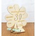 Geldgeschenk 80. Geburtstag Kleeblatt 11 cm oder 16 cm Personalisiert