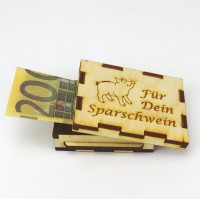 Koffer Geldgeschenk Mäuse verschenken fürs Sparschwein