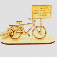 Herren E-Fahrrad E-Bike Geld- oder Gutscheingeschenk mit Ortschildern